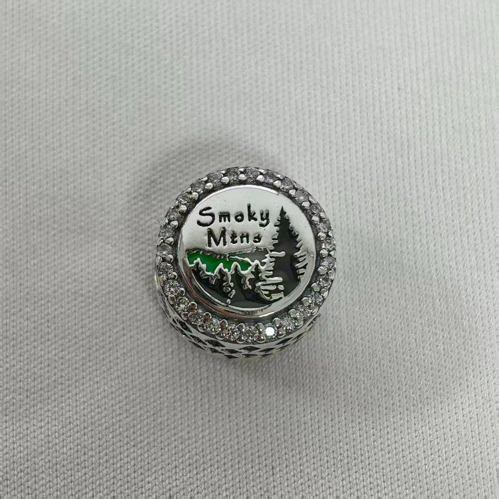 Pandora Great Smoky Mountains Bead Charm, S925 Silver Jewelry